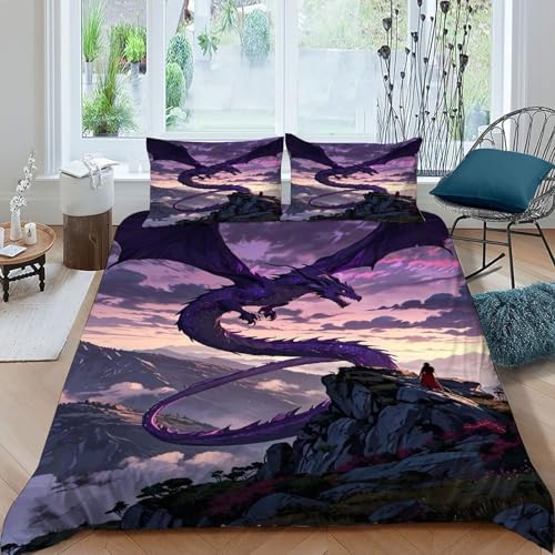 Ensemble de literie dragon en microfibre premium douce et résistante taille King - 2
