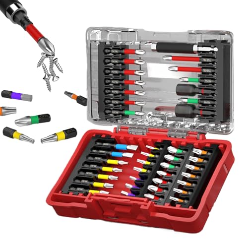 Juego De Brocas Para Destornillador | Juego De 42 Brocas Multiusos Para Destornillador,Precisión Antideslizante y Mangos Arcoíris para Reparaciones Hogar Metalurgia