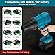 Akku Laubbläser für Makita 18V Akku, 140000RPM/Min Tragbarer Elektrischer Gebläse mit Düse und Verlängerungsrohr, 800W Leistungsstarker Jet Dry Turbo Fan Industrieventilator (Keine Batterie)