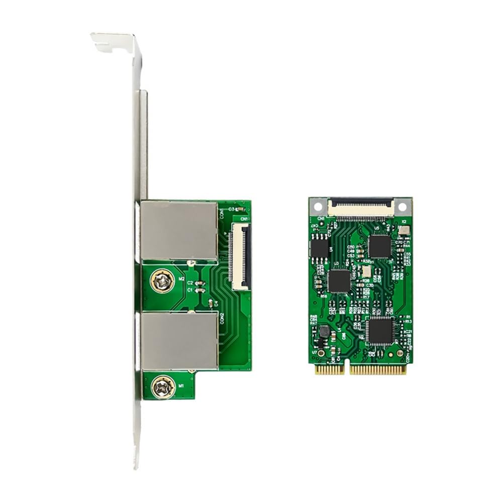 MiniPCIE Dual RJ45 Port 2,5G Gigabit Ethernet scheda di rete 2,5G/1000/100/10Mbps RTL8125B Scheda di rete di controllo industriale