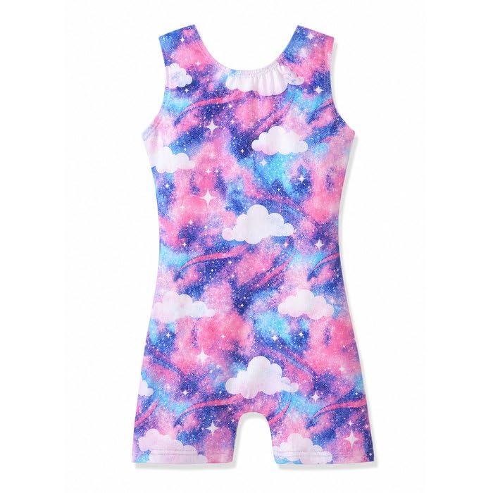 HOZIY Gymnastics Leotards for Girls Unicorn Aurora Rainbow Mermaid Dinosaur Cupcake Sparkle Biketard Toddlers Kids Children