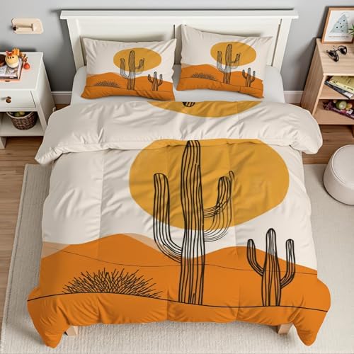 Housse Couette Microfibre Douce 220x240 Ensemble de Literie 3 Pièces Motif Collines