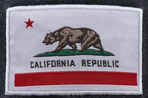 Image of California State Flag Hats for Women Men, Adjustable Cotton California Bear Baseball Cap