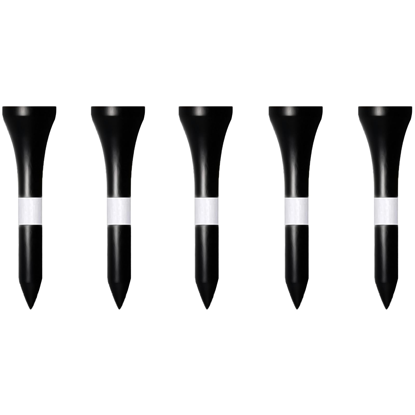 Zivisk Wooden Golf Tees 1-1/2" 100 Count 38mm Black