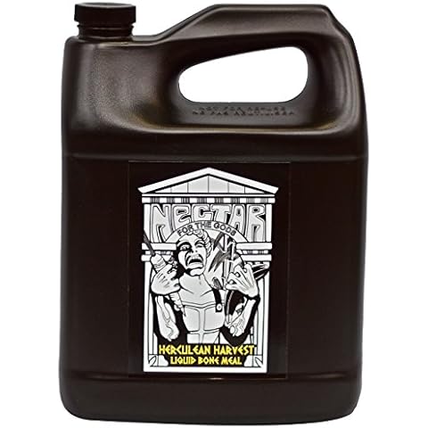 Nectar for the Gods HGC746242 Herculean Harvest Hydroponic Nutrient Fertilizer, 1 Gallon 128 Ounces, Black Cover