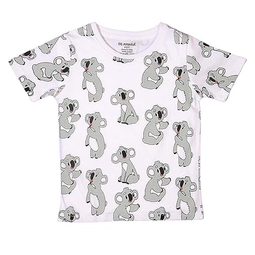 Image of Be Awara Kids Printed Half Sleeves T-shirt & Shorts Clothing Sets, 100% Cotton Soft Unisex Cord Set, Comfortable Wear for Kids With Cool Prints, Everyday Casual Wear for Boys & Girls
