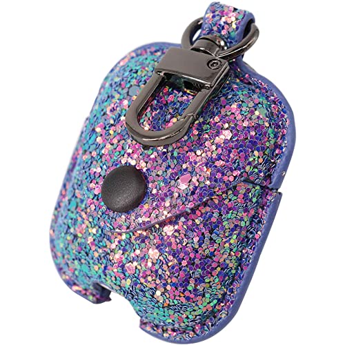 Onghsd Bling Shiny Pu Leather Carrying Case For Airpods 1 & 2 Charging Case Cover Women Girls Protective Case Glitter With Sequins Pocket Pouch For Airpods 1St 2Nd Generation Case (Purple) #TOP6