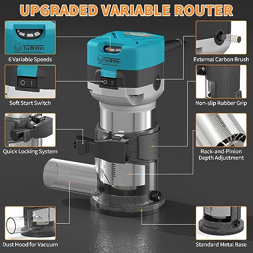 TWOWIN 1.25 HP Palm Router Tool