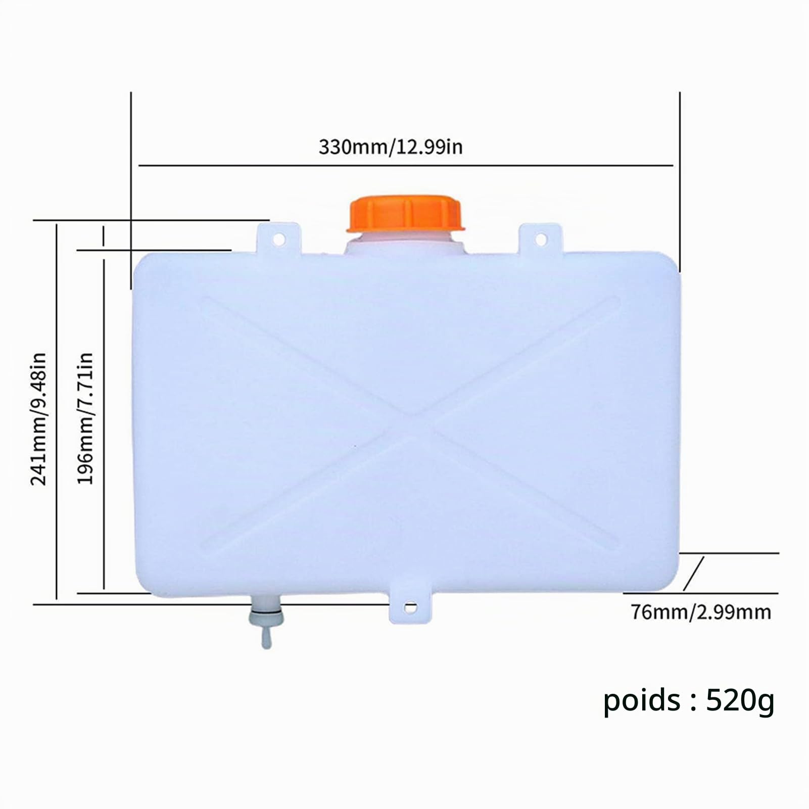 Réservoir de carburant en plastique de 7 l pour , , essence, réservoir d'eau pour bateau, voiture, camion, chauffage auxiliaire - Accessoires de chauffage essentiels inclus dans la