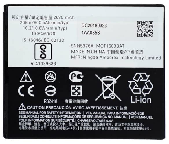 Image of Original GK40 Battery Compatible for Motorola Moto E4 - (2800 mAh) - 1 Year Warranty X2