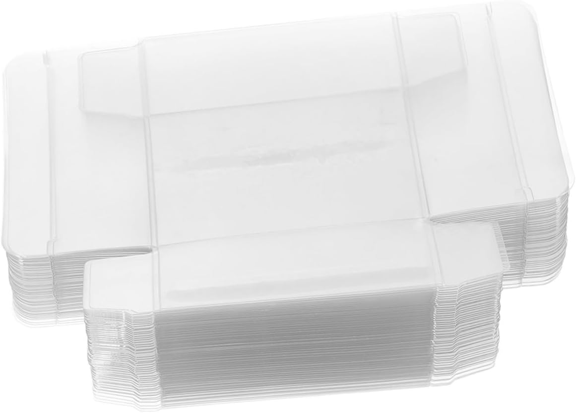 PLAFOPE 100Pcs Clear Favor Boxes for Weddings Birthdays Parties Transparent Candy Holders for Treats User Friendly Assembly for Creative Decorations