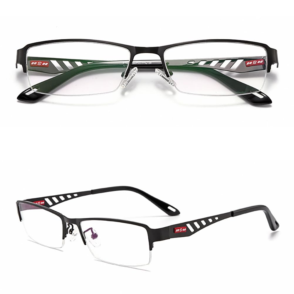 JIETIAN Progressive multifokale photochrome Lesebrille, Herren HD Asphärische Harzlinse Lesebrille/UV400,Schwarz,+4.0