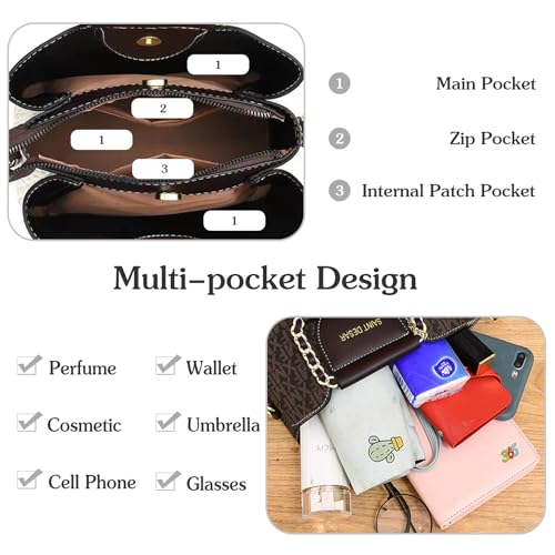 Bolso elegante cruzado para mujer de cuero PU miniatura 5