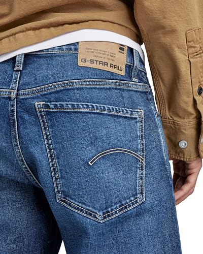 G-STAR Raw - Mens Mosa Straight Jeans, Color Faded Atlantic Ocean, Size: 38W x 38L4