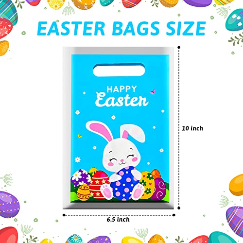 PERFQU 40 Pcs Blue Bunny Plastic Bags