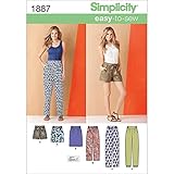 Simplicity US1887K5 Easy to Sew Women's Pants, Shorts, and Skirt Sewing Pattern Kit by Karen Z, Code 1887, Sizes 8-16