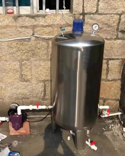 Tanque portátil de ósmosis inversa, vejiga de almacenamiento de agua de acero inoxidable para sistemas de agua de pozo, no requiere bomba