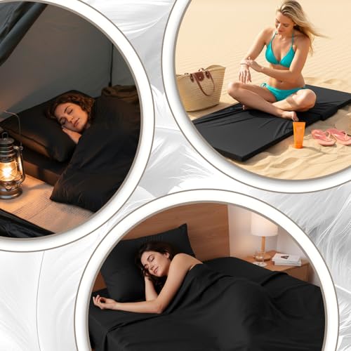 Self Tan Sleep Sack, bolsa de dormir para bronceado ligera y transpirable con cremallera, para mochileros, hoteles, camping y viajes de negocios miniatura 7