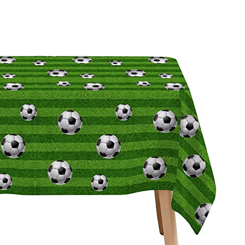 Apowbls Soccer Party Decorations Tablecloth - Disposable Soccer Birthday Party Table Covers Supplies, Sports Ball Soccer Theme Birthday Table Cloth, World Cup Party Tablecloth - 2 Pack (54In X 108In) #TOP4