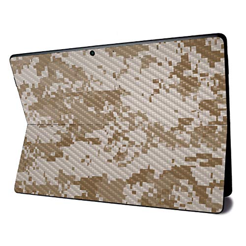 Image of MightySkins Carbon Fiber Skin for Microsoft Surface Pro X - Desert Camo | Textured Carbon Fiber Finish | Easy to Apply, Remove, and Change Styles | Made in The USA