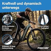 Fischer E-Bike MTB Montis 2.2 Active Elektrofahrrad für Damen und Herren, RH 49, Heckmotor 50 Nm, 48 V Akku – Ansicht 2