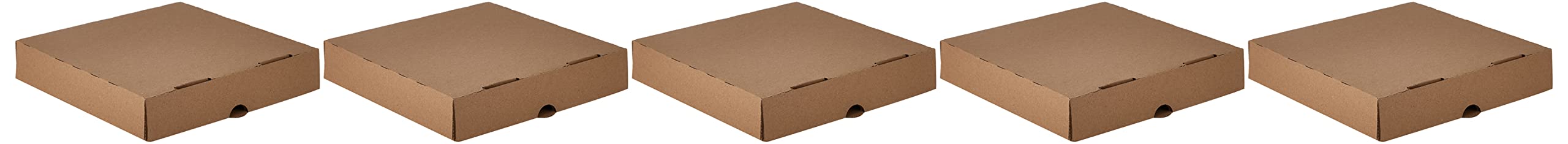 HotpackDisposable Folding Cardboard Brown Pizza Box 22x22cm, 5 Pieces
