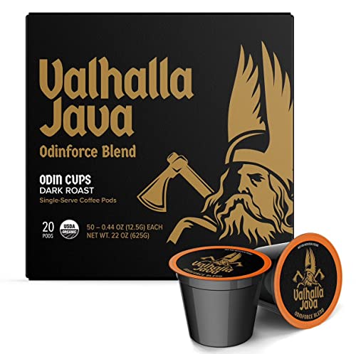 Death Wish Coffee Valhalla Java Medium-Dark Roast Pods, Organic, 20 Count