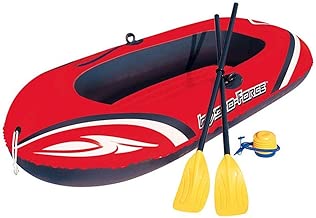 Challenger Kayak Island Voyage Outdoor Canoe Comfortable Kayak Leisure Folding Boat 1-2 People Inflatable Boat Marine Sports Fishing Adventure Thick Wear-Resistant PVC Plastic 196 114cm Red - coolthings.us