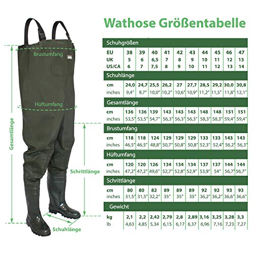 Waders Mannen Visserij broek met laarzen Maat 38-47 Waterdichte Vijver Visserij Waders Broek - Image 3