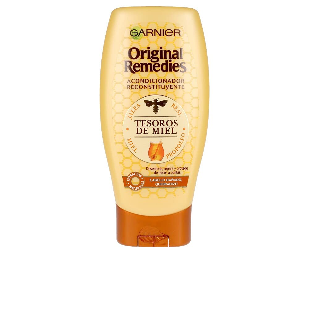 Garnier Acondicionador Reconstituyente con Tesoros de Miel - 1 unidad, Negro, 250 ml (Paquete de 1)