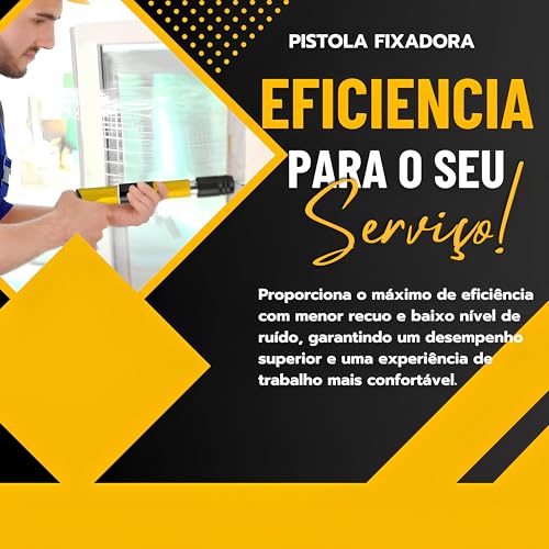 Pistola De Fixação Prego Ação Direta Finca Pinos com Maleta e Equipamentos de Segurança