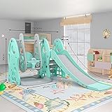 rutsche schaukel kombination Rutschfest und stabil: Die Rutsche ist verlängert und verbreitert, und die erhöhten Seitenpolster bieten Sicherheit für das Baby 150 x 35 cm (L x B), die maximale Belastung beträgt 25 kg, die Schaukel ist mit einer verbreiterten Sitzfläche ausgestattet ( 33,5 x 24 cm) mit 9 cm Teilungsbreite Die Stufen (31 x 12,5 cm) machen jeden Schritt des Babys bequemer.