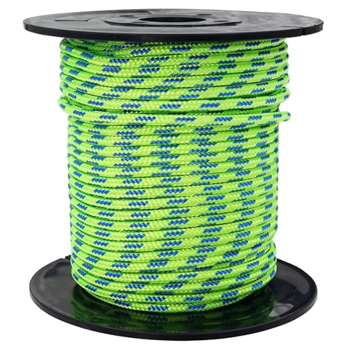 GM CLIMBING Green 3mm Accessory Cord 400LBS Double Braided Durable Pull