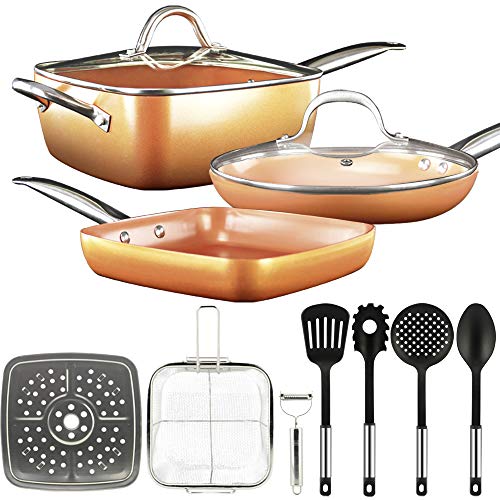 Tepro 8505 Set Di 3 Padelle In Alluminio Argento - Pratiche, Leggere E Con Fori Per L'Aria