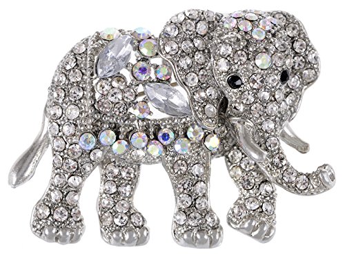 Alilang Indian African King Elephant Clear Crystal Rhinestone Animal Kingdom ...