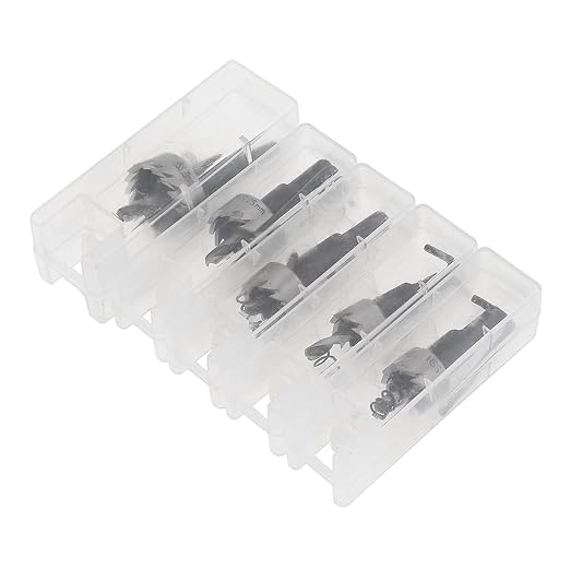 5Pcs 16-30mm 5/8-Inch to 1-3/16 Inch HSS Hole Saw Cutter, Drill Bits Set Heavy Duty Tool Kit for Stainless Steel, Aluminum Alloy, Plastic and Wood miniatura 4