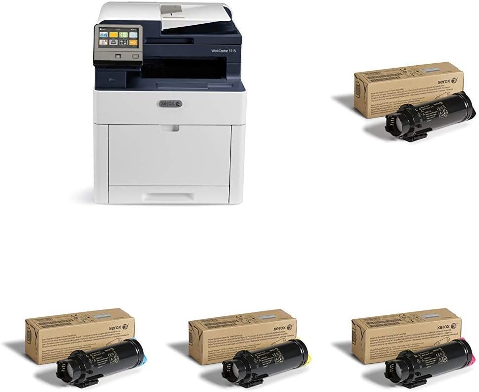 Xerox WorkCentre 6515dn A4 Colour Multifunction LED/Laser Printer with Standard Capacity Toner Bundle (BCYM)