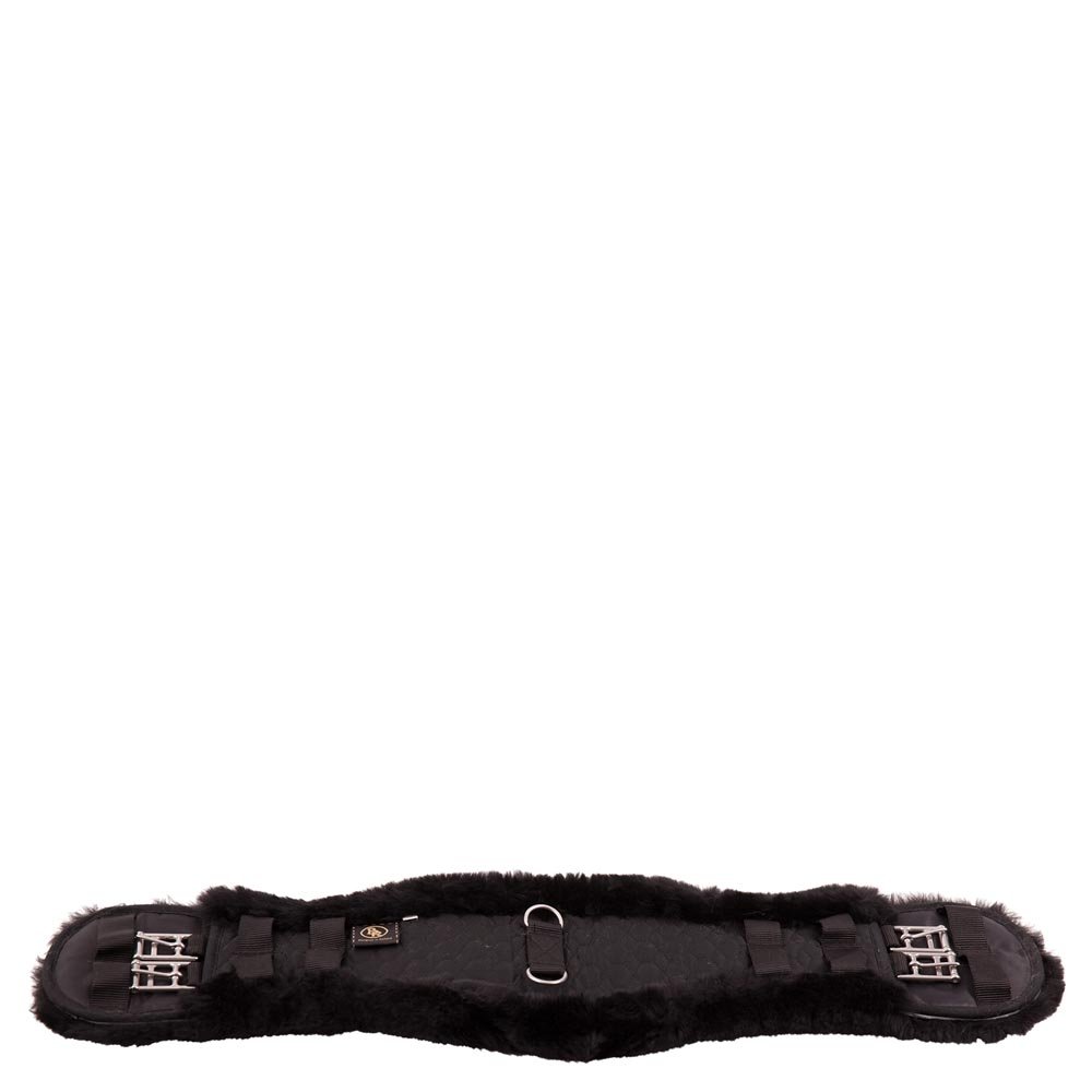 BR Lammfellkurzgurt Dressurgurt Sheepskin schwarz/schwarz 65cm
