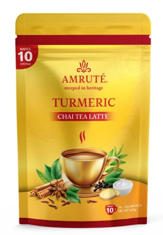 Bebida instantánea de té chai con cúrcuma 10 unidades miniatura 1