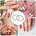 2 Pcs Nail Art Adhesive Tapes 0.5cm+1.2cm Masking Tape White Art Tape Striping Line Sticker Removable Paper Tape Creative DIY Design Nail Striping Tape Nail Art Tips Guide Tapes Accessories