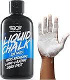 WARM BODY COLD MIND Premium Magnesite Liquida - Liquid Chalk, Magnesio Liquido per Arrampicata Gesso Palestra, Gym Calisthenics Powerlifting Sollevamento Pesi - Anti-Sudore (250 ml Bianco)