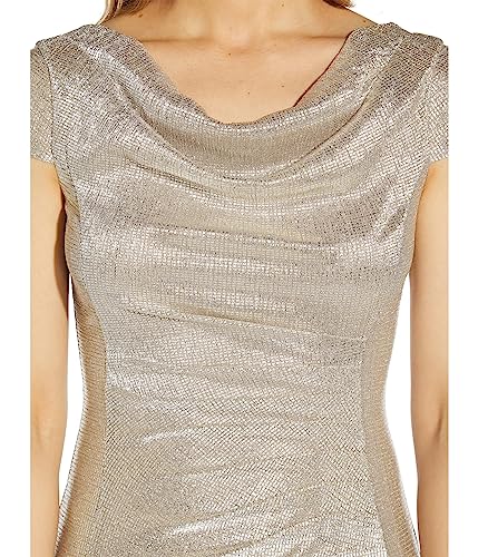 Image of Adrianna Papell Women's Metallic Knit Gown