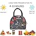 ZzWwR London Collection Big Ben Red Bus Reusable Lunch Tote Bag with Front Pocket Insulated Thermal Cooler Container Bag for Back to School Work Picnic Travel Fishing Beach
