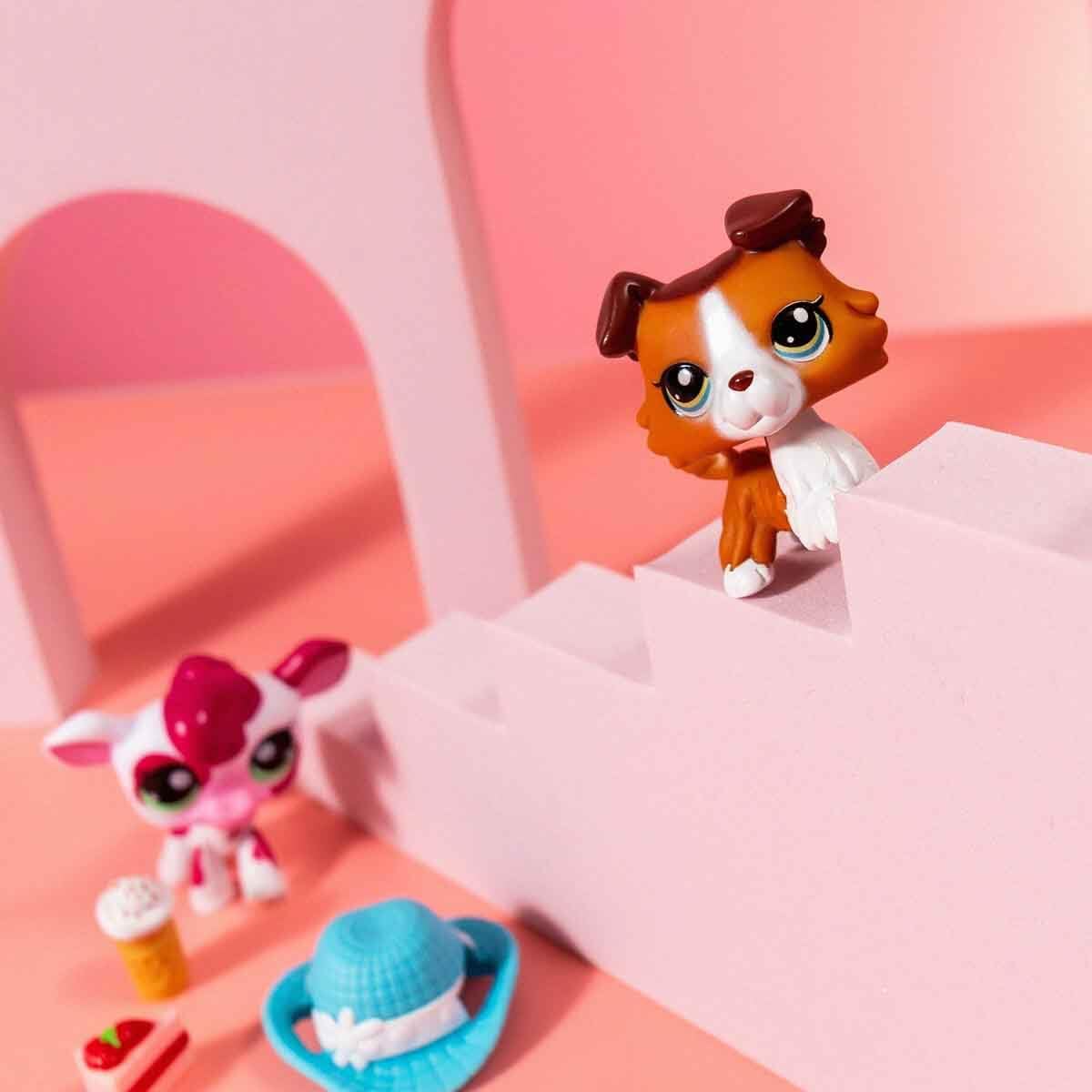Littlest Pet Shop Minis 2er Set Figuren S3-151&150 Collie Hund und Kuh