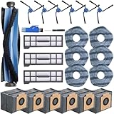 Picture of Chrostion 24 Pcs Replacement Accessories Fit for eufy X10 Pro Omni Robot Vacuum,1 Main Brush,3 HEPA Filters, 6 Side Brushes+ 6 Mop Cloths+ 6 Dust Bags,2 Cleaning Brush