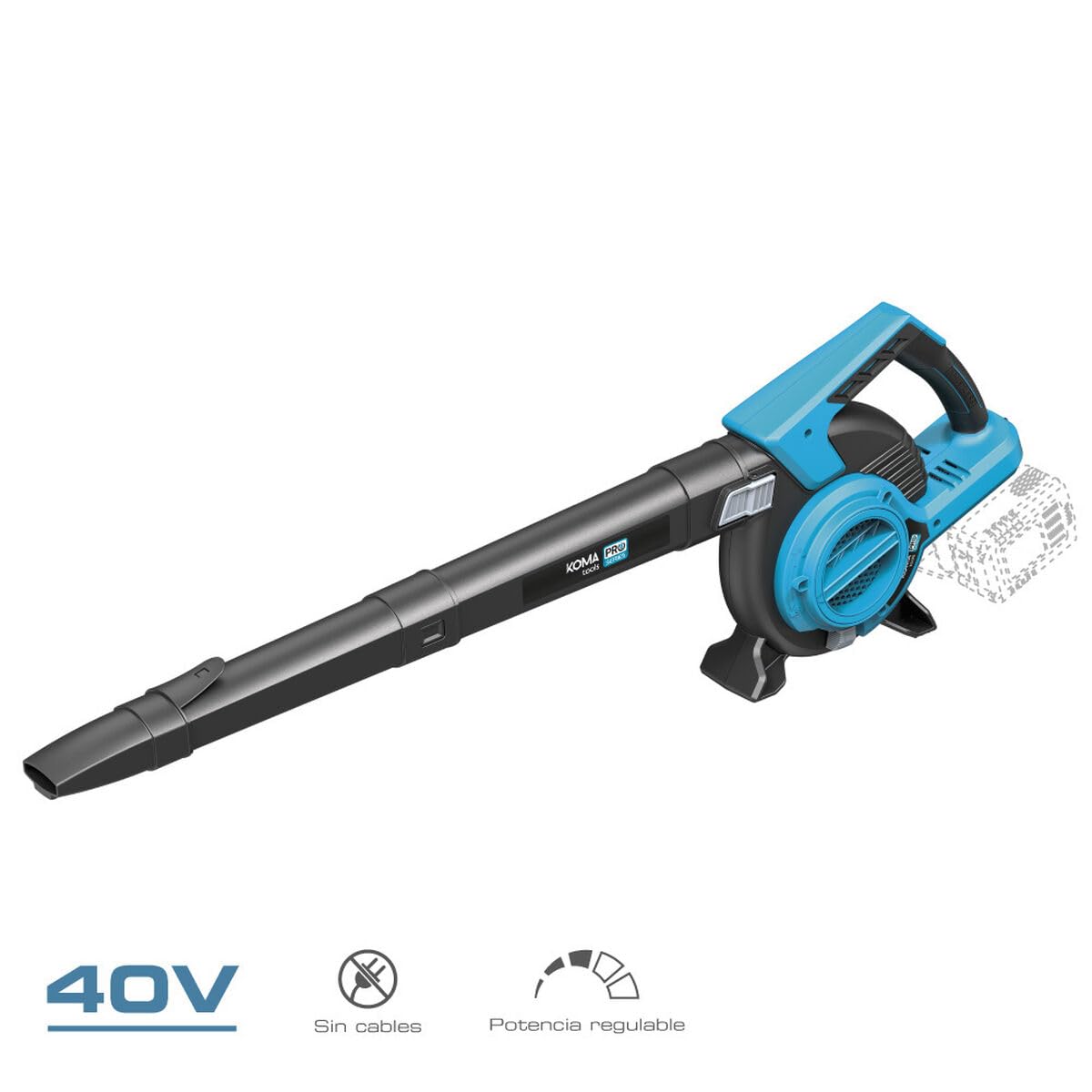 SOPLADOR - ASPIRADOR - TRITURADOR 40V (SIN BATERIAS Y CARGADOR) KOMA TOOLS EDM