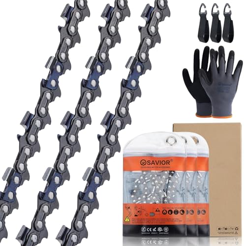 Savior 3Pack 20 Inch Chainsaw Chain 3/8' Pitch...