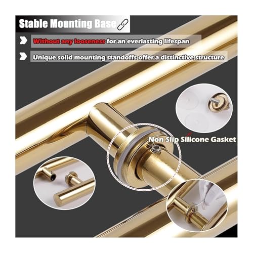 Poignée porte coulissante or 150 cm pour sublimer votre salon ou bureau vitré - 7