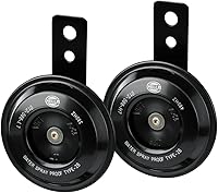 Vista 2 de HELLA 012588011 - Juego de bocinas de disco para motocicleta, color negro de 12 V (ajuste universal/ caja)