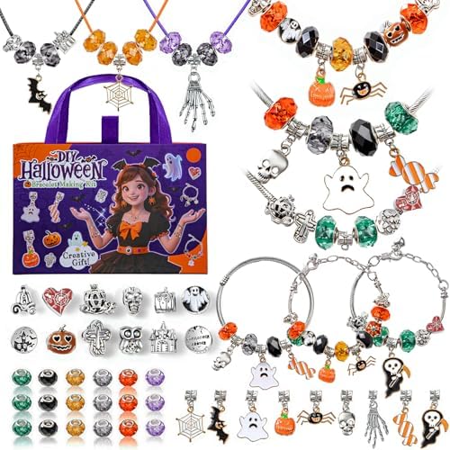 Taybonds Halloween Charm Bracelet Making Kit for Party, DIY Jewel...
